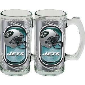   New York Jets High Definition Sports Mug   Set of 2: Sports & Outdoors