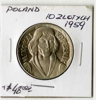 Poland Coin 1959 10 Zlotych  
