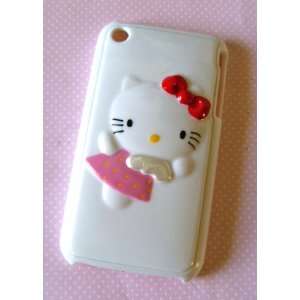 Hello Kitty iPhone 3 Angel Kitty White 3D Style Hard Cover  comes with 