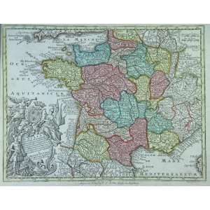  Seutter map of Gallia   France (1740)