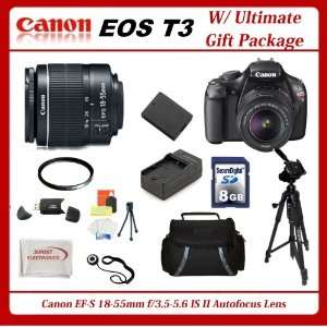  Canon EOS T3 (1100d) DSLR Camera with Canon 18 55mm IS Gift Package 