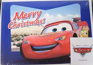   Lightning McQueen 10 Christmas Holiday Cards & Envelopes NEW  