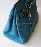 Auth Hermes BLUE JEAN togo BIRKIN 30 CM PallHW handbag purse bag #2726 