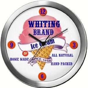  WHITING 14 Inch Ice Cream Metal Clock Quartz Movement 