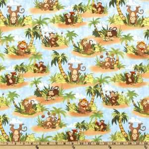  44 Wide Monkey Games Monkey Island Multi Fabric By The 