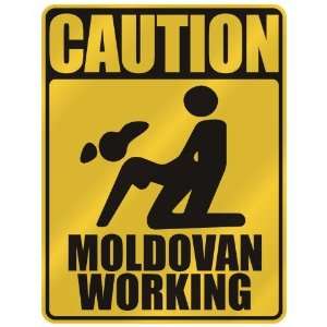   CAUTION  MOLDOVAN WORKING  PARKING SIGN MOLDOVA
