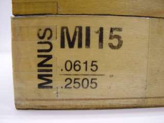 Marena MI15 M15 .0615/.2505 Steel Pin Gauge Gage Set  