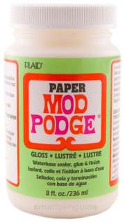 Paper Mod Podge Gloss 8oz Decoupage Sealer Glue Finish  
