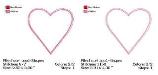 MGB* Applique Heart SET MGB Embroidery Design  