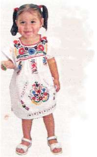 PUEBLA Dress Mexico Toddler Child Costume SIZE 4 Sweet!  