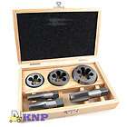 Pc Pipe Tap & Die Set W/ Wooden Case Bolt Screws Extractors New
