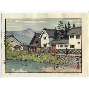  Toshi Yoshida Japanese Woodblock Print; Matsumoto, 1940 