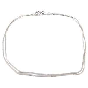  Sterling Silver Box Link Chain Necklace   16 Inches 