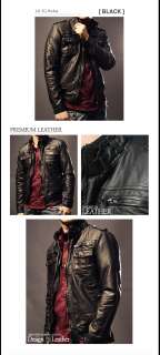 B09 28 Mens Korea Style Casual Leather Jackets / 3Clr  