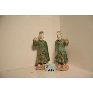  Pottey Figures 8 inches Ming Dynasty 