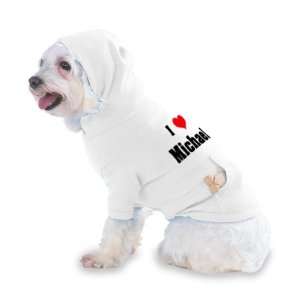   Michael Hooded T Shirt for Dog or Cat X Small (XS) White: Pet Supplies