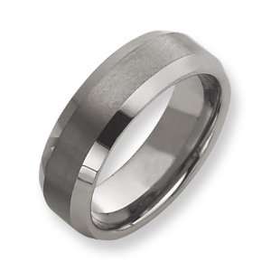  Dura Tungsten Beveled Edge 8mm Brushed And Polished Band 