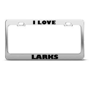Love Larks Lark Bird Animal Metal license plate frame Tag Holder