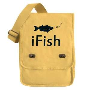    Messenger Field Bag Yellow iFish Fishing Fisherman 