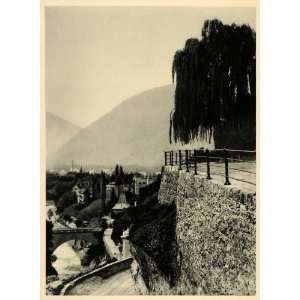  1927 Merano Meran Italy Italian Town View Photogravure 