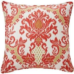  Ikat Linen Decorative Pillow in Coral