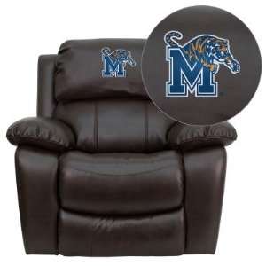  Flash Furniture Memphis Tigers Embroidered Brown Leather 