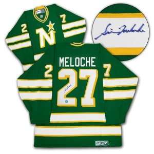  Gilles Meloche North Stars Autographed/Hand Signed Vintage 
