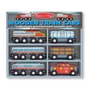  Melissa and Doug 641 Wooden Train Cars: Toys & Games