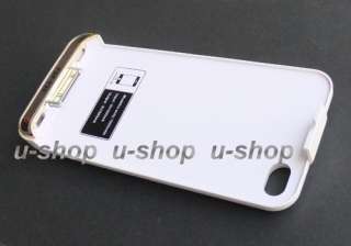 For Apple iPhone 4S 4 4G Rechargeable External Backup Battery Case 