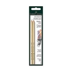  Faber Castell Eraser Pencils 2/Pkg Carded; 3 Items/Order 