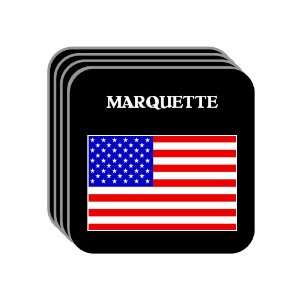  US Flag   Marquette, Michigan (MI) Set of 4 Mini Mousepad 
