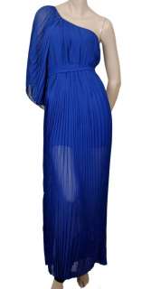 New Lush Pleated One Shoulder Eve Womens Dresses Blue Size M ~  