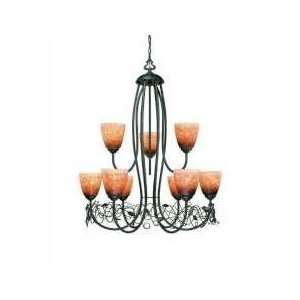  WI420893 Iron Works 9 Light Chandelier by World Imports 