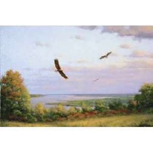  Marc Hanson   Eagles Over Lake Pepin Canvas Giclee