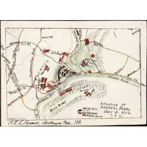    1931s Civil War map West Virginia, Harpers Ferry: Home & Kitchen