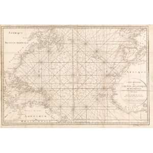    1792 map Nautical charts, North Atlantic Ocean