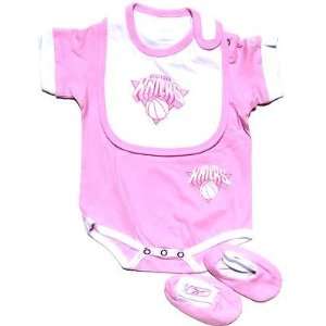  NEWBORN Baby Infant New York Knicks Pink Girl Onesie Bib 