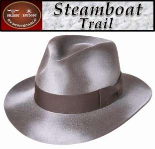 Montecarlo Hats   STEAMBOAT TRAIL Lined WOOL Fedora Hat  