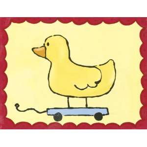  Oopsy daisy Pull Along Duck Wall Art 14x10: Home & Kitchen