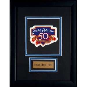 Jackie Robinson 50 Years Comm. Framed Patch/Plate