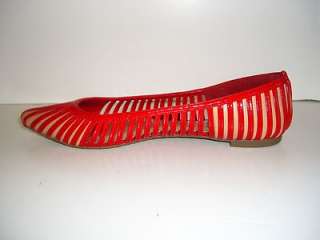 JESSICA SIMPSON GOZITI NEW Womens Red Patent Leather Flats Shoes US 