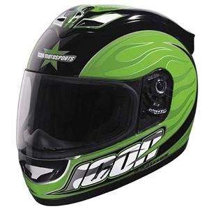  Icon Mainframe Hooligan Helmet   X Small/Green Automotive