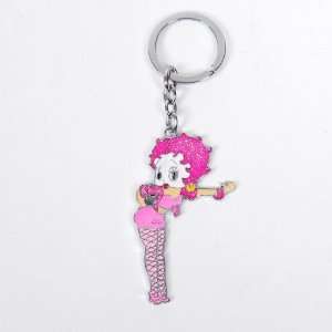  Betty Boop Keychain Key Ring Charm Figurine Pink: Office 