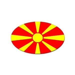  Macedonia Flag oval sticker: Everything Else
