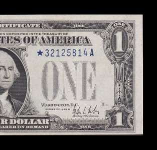 1928b $1 STAR SILVER CERTIFICATE FUNNYBACK CHOICE UNC.  