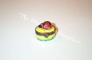 Limoges Adorable Colorful Ladybug Miniature Trinket Box  