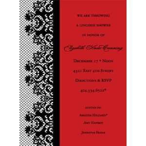   Fishnet Red Bachelorette Party Invitations: Health & Personal Care