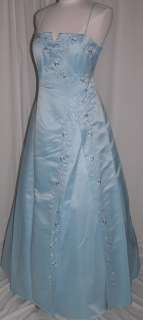   Tags 2XL Or 18 Light Blue Color All Crystal Beading and Embroidery