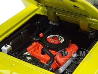   car model of 1971 plymouth cuda 383 yellow lemon twist by m2 machines