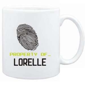  Mug White  Property of _ Lorelle   Fingerprint  Female 